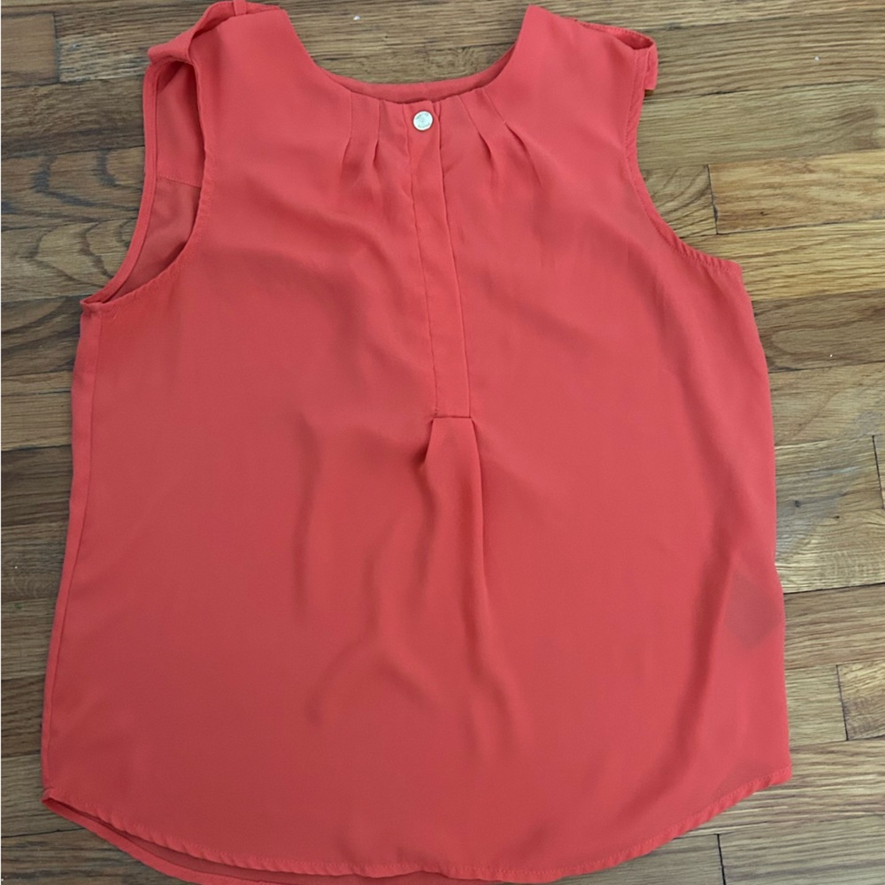 Sleeveless red-orange Blouse